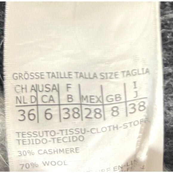 Max Mara Cashmere Gray Belted Coat Jacket 6 - Picture 4 of 5